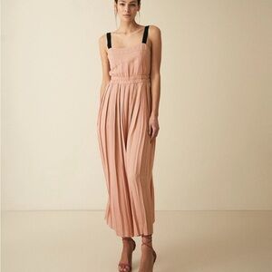 Reiss Luella Pleated Maxi Dress Pink - 2